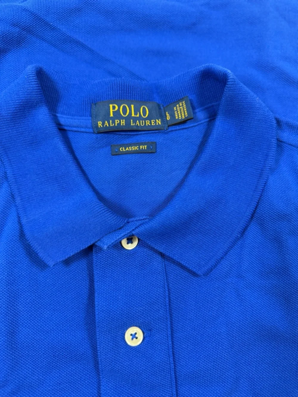 Ralph Lauren Polo Shirt in Bright Blue with White Pony - Picture 5 of 7